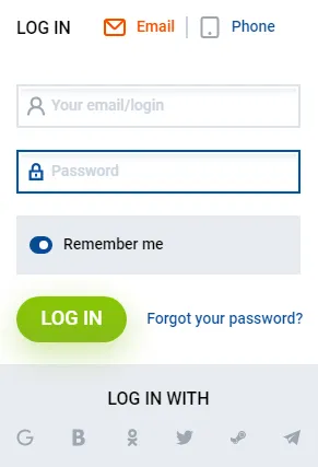 mostbet login process